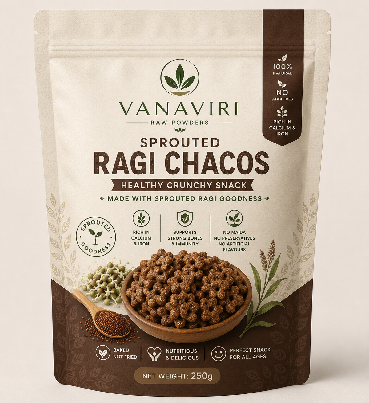 sprouted ragi chacos