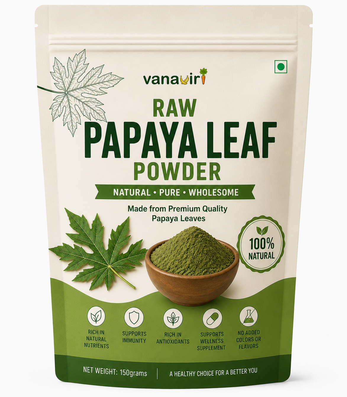 papaya leaf raw powder