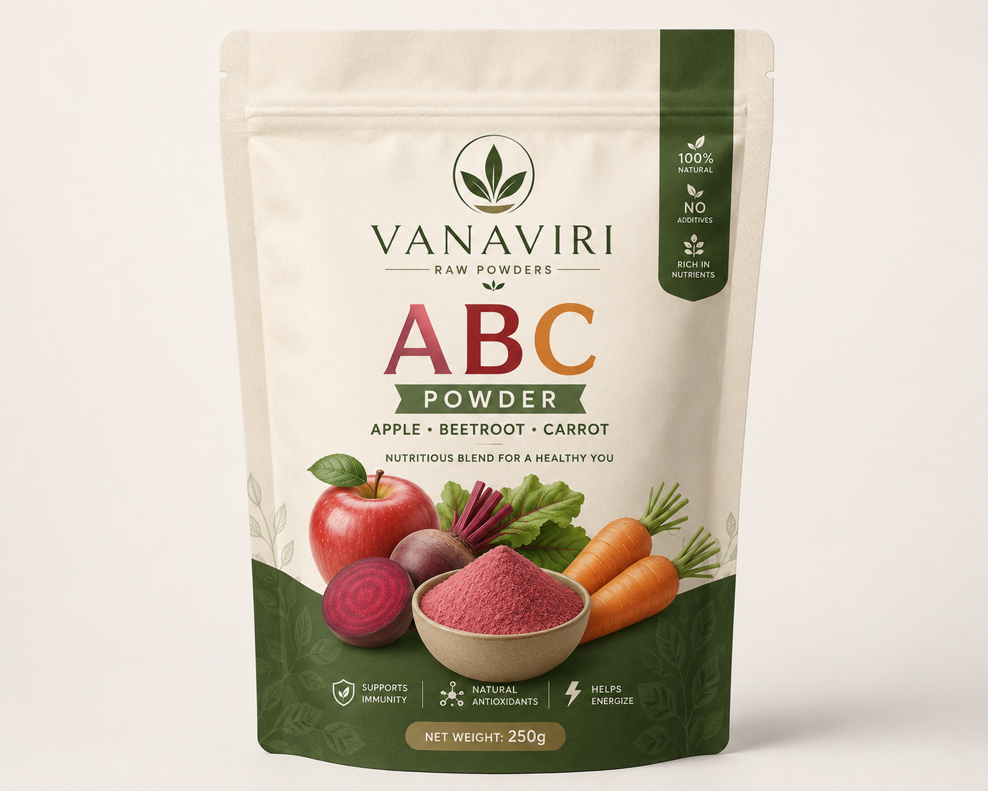 A B C powder