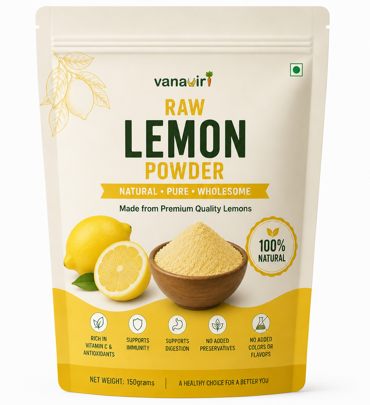 Lemon raw powder