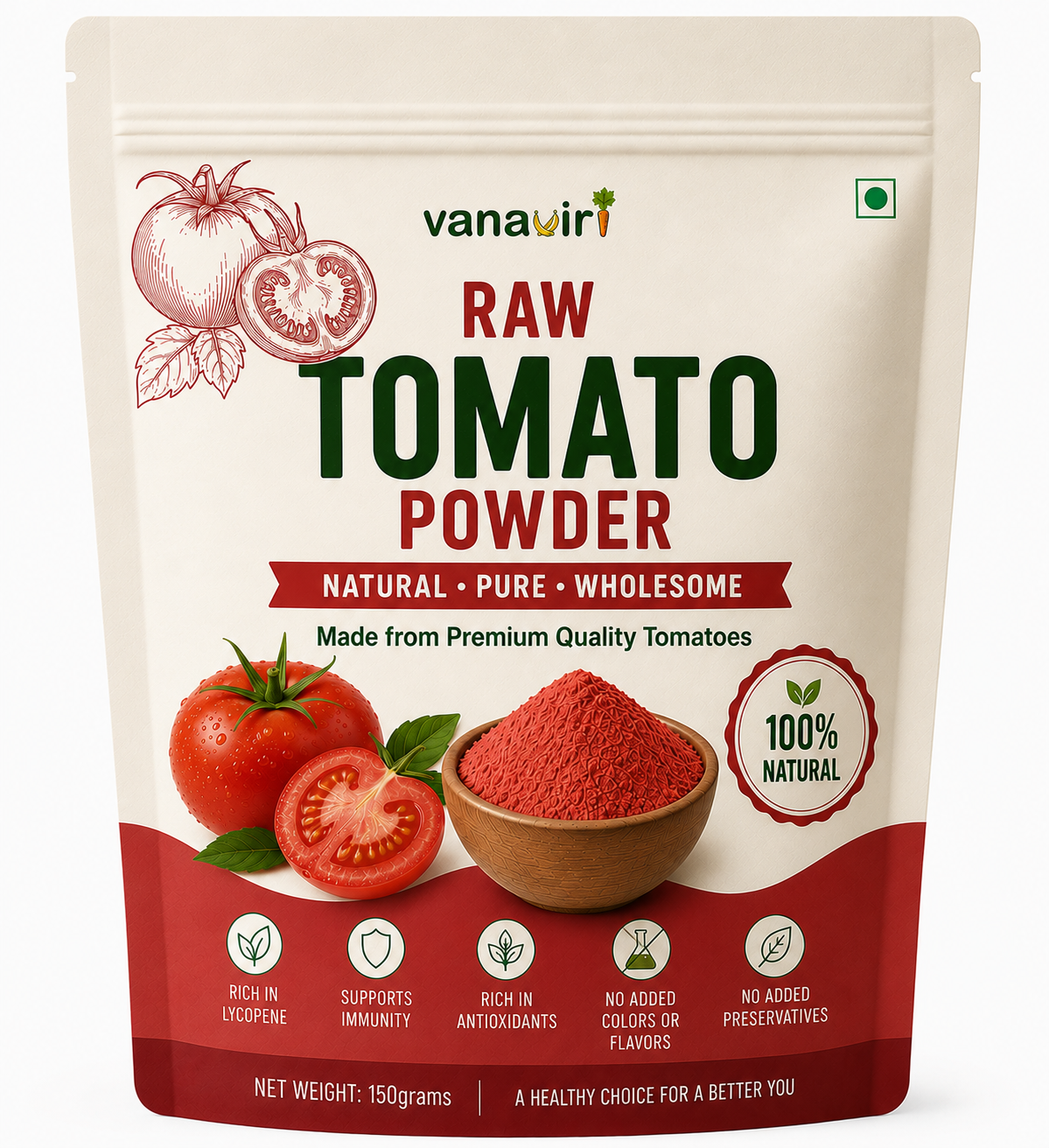 Tomato raw powder